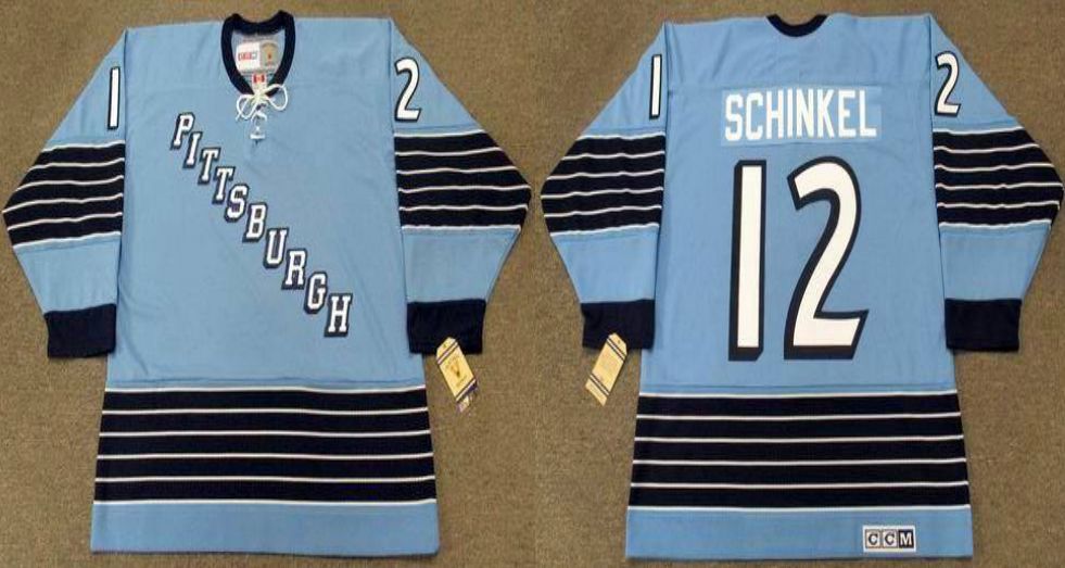 2019 Men Pittsburgh Penguins 12 Schinkel Blue CCM NHL jerseys